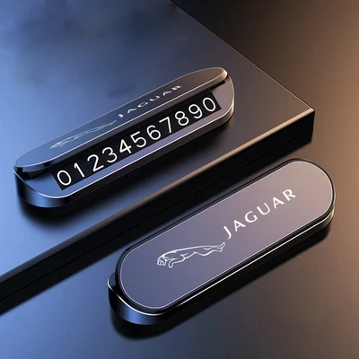 Car Temporary Parking Phone Number Plate Stop Dashboard Mount for Jaguar - Image 1 of 2