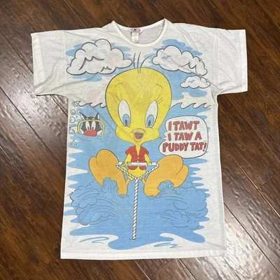 Camiseta Larga Retro Vintage Años 80 Sears JR Bazaar Pijama Top Piolín Nochevieja Foto 1 de 4