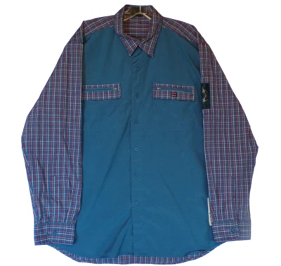 Bugle Boy SIZE L Plod Color Block Button Up Shirt Men's EUC - Image 1 of 4