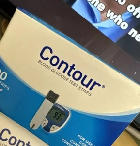 not next        100 Contour Diabetic Glucose Test Strips - Exp8-2025 1 Box - Picture 1 of 1