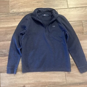 Vineyard Vines Girls Size 18 XLarge Navy Blue 1/4 Zip Pullover Top Sweatshirt - Picture 1 of 6