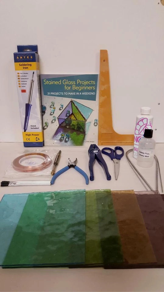 Stained Glass - Pro Copper Foil Starter Kit With Glass - Ideal Gift - Image 1 of 1
