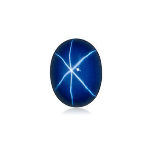 Lab Created Blue Star Sapphire Oval Cabochon Loose Stones (5x3mm - 12x10mm)