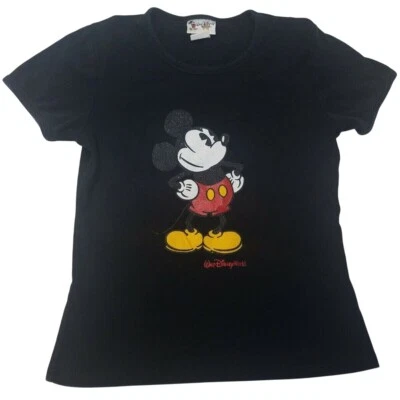 VTG Walt Disney World Mickey Tee Youth Girls L Made in USA 100% Cotton Graphic - Image 1 of 4