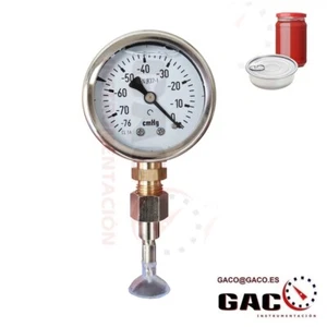VACUOMETRO DE 0 a -76 cmHg 52MM PARA MEDIR VACIO + AGUJA PINCHADO CONSERVAS - Imagen 1 de 3