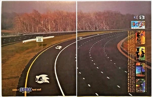 Anuncio impreso 1997 Sonic R Sonic The Hedgehog Dreamcast Original Promo Póster Arte - Imagen 1 de 3