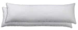 2er Set Seitenschläferkissen Bezug 40x145 cm weiß Uni Kissenbezug Baumwolle - Bild 1 von 5