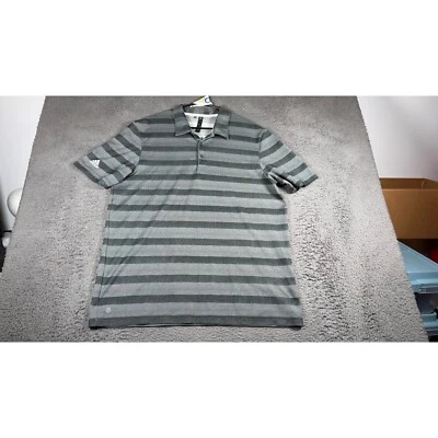 Adidas гольф рубашка-поло в полоску коротким рукавом Athletic повседневный XL - Изображение 1 из 4