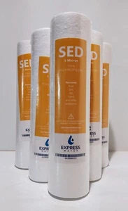 Express Water Sediment Filter Replacement 5 Micron High Capacity 10 inch 6 Pack - Picture 1 of 7