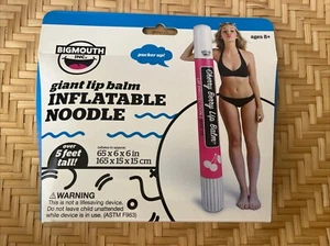 BigMouth Giant Inflatable Lip Balm Pool Float Vinyl Noodle Inflated Over 5’ Tall - Picture 1 of 2