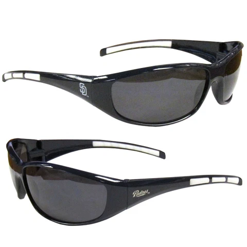 San Diego Padres Wrap Sunglasses with Microfiber Bag MLB Licensed Baseball Cover