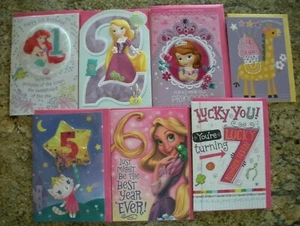 7 Hallmark Birthday Cards - Age 1 To 7 Girl's Cards - NEW - $28.23 Value - Picture 1 of 1