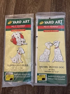 1998 Yard Art DIY Patterns Mr/Mrs Spotted Dog / Puppies Christmas 23" To 33" - Picture 1 of 2