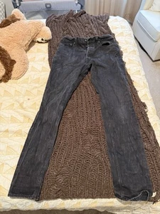 35 Pure Blue Japan Stretch Slub Jeans (brought In To 34”) - Picture 1 of 2