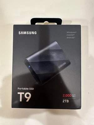 Samsung T9 Portable 2TB 2000MB/s SSD - Black (MU-PG2T0B/AM) - Image 1 of 3