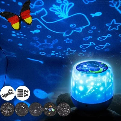 LED Sternenlicht Nachtlicht Einschlafhilfe Baby Lampe Sternenhimmel für Kinder - Bild 1 von 4
