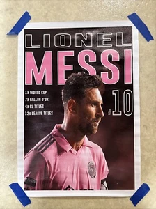 Lionel Messi - Miami Soccer Football ✅ Poster Leinwand Wandbild ✅ 12 x 18 ✅ Neu - Bild 1 von 6