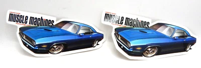 批量 2 件 乙烯基贴花贴纸 肌肉机 克莱斯勒 普利茅斯 Cuda Hemmings — 第 1/3 张图片