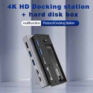 Gabinete SSD de doble protocolo para M.2 NVME NGFF tipo C acoplamiento compatible con HDMI - Imagen 1 de 8