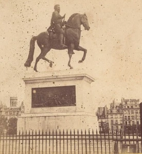 Henri IV Place Paris Frankreich altes Stereo Foto 1870 - Bild 1 von 3