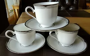 3er Set Lenox Debut Collection "Erin" Tassen und Untertassen - Bild 1 von 4