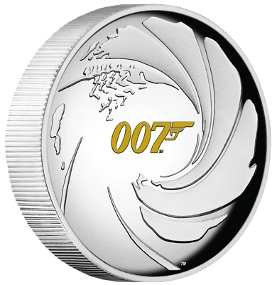 2020 JAMES BOND 007 1oz SILVER PROOF HIGH RELIEF COIN - Image 1 of 4