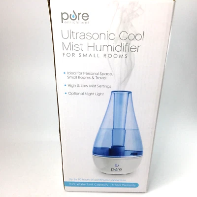 Pure Ultrasonic Cool High Low Mist Humidifier for Small Rooms Night Light 0.7 L - Image 1 of 4