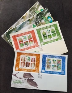 Malaysia XXI IUFRO Congress 2000 Butterfly Tree Fish Snake Cat FDC *imperf *rare - Picture 1 of 7