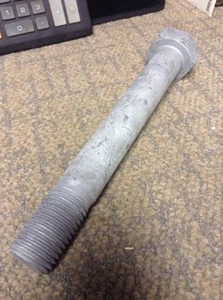 1 ~ schwere Sechskant-Strukturschraube 1 1/4"-7 x 9 1/2" grob Gr A325 - USA verzinkt  - Bild 1 von 10
