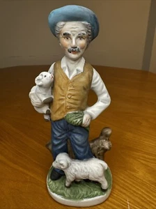 Old Man with Goats Unmarked-Ceramic Figurine - Picture 1 of 16