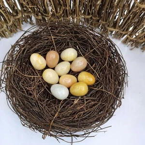 50pcs Natural Yellow Jade Stone Crystal Egg Rock Fossil Original Stone Ornament - Picture 1 of 3