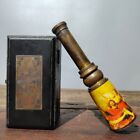 Collectible Pure Copper Inlay Western Pattern Retractable High-Power Telescope