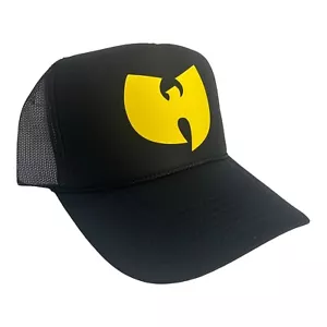 NEW WU TANG CLAN BLACK YELLOW HAT 5 PANEL HIGH CROWN TRUCKER SNAPBACK KILLER BEE - Picture 1 of 4