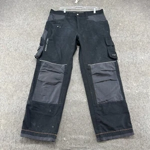 Helly Hansen Pant Men 38x32 Black Chelsea Cargo Canvas Relaxed Straight Workwear - Picture 1 of 17