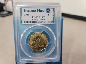 CANADA. 2016, 1 Dollar - PCGS MS66  Loonie Treasure Hunt - Picture 1 of 2