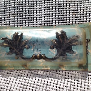 NOS Vintage NOS Antique English Brass Dresser DRAWER Pull Art Deco  Amerock 453 - Picture 1 of 4