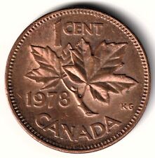1978 Canada 1 Cent Coin -mint luster