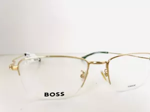 Boss 1516/G Rectangle Half Rim Eyeglasses Frames 55-19-145mm Gold - Picture 1 of 9