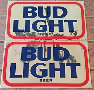2-ct. 1985 Bud Light Stickers 16-3/4" X 9-1/2" Item No. 852-102 '85 BEER-106 - Picture 1 of 4