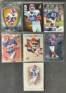 ANDRE REED ~ ¡Lote de 7 tarjetas de fútbol americano de la NFL con tarjeta de impresión corta! [Billetes de búfalo] HOF - Imagen 1 de 2