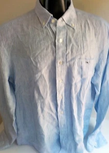"Camisa a Rayas VINEYARD VINES Calce Clásico ""Tucker"" LS Azul/Blanco Lino TALLA GRANDE - Imagen 1 de 4