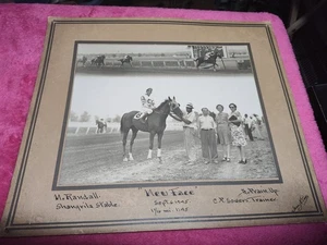 VINTAGE 1945 Horseracing Winner Circle RANDALL PK "New Face" Sowers Prain - Picture 1 of 5