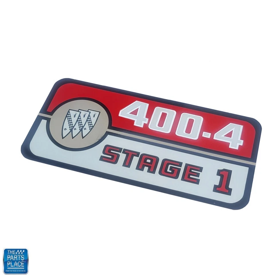 1969 Buick Skylark GS 400-4 Stage 1 Valve Cover Decal - New - Image 1 of 2