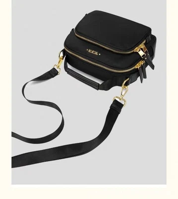 New TUMI Voyageur Troy Shoulder Bag Crossbody Black Nylon
