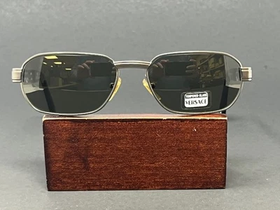 Vintage Gianni Versace Sunglasses S17-948 Gunmetal Men's Sunglasses Rectangular - Image 1 of 4