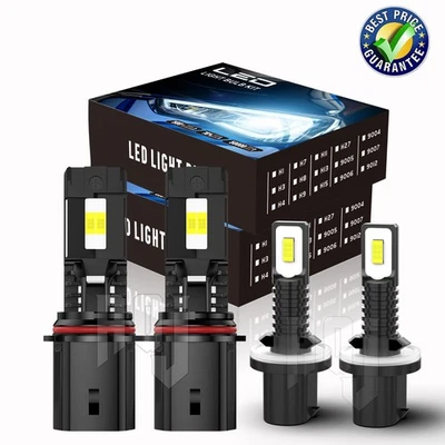 FOR Dodge Ram 4000 1997-1998 6000K White LED Headlight Fog Lights Bulbs 4pcs - Image 1 of 4
