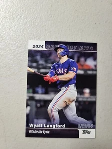 2025 Topps Series One Greatest Hits Wyatt Langford #GH-27 Texas Rangers NM - Picture 1 of 2