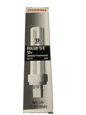 SYLVANIA 20721 Compact Fluorescent Deluxe D/E 830 13W￼New In Open Box - Image 1 of 4
