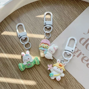 Cute Little Animal Keychain, Bunny Baa Sheep Small Mini Pendant - Picture 1 of 15