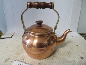 Vintage Tagus Portugal No. R.50 Solid Copper Goose Neck Tea Pot Kettle 32 oz. - Picture 1 of 15